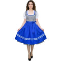 Blue Gingham Dirndl Dress with Ribbon Trim Apron | Classic